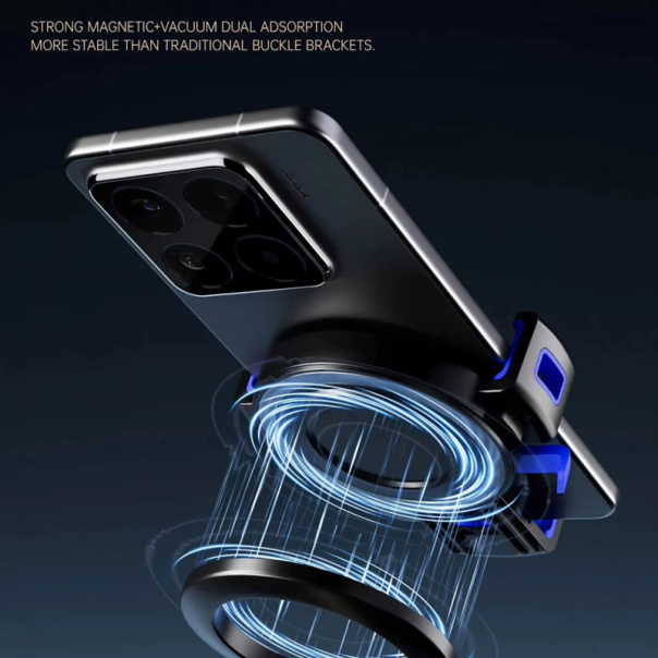 Auto držač 2u1 vacuum sa magnetom crni - 622463