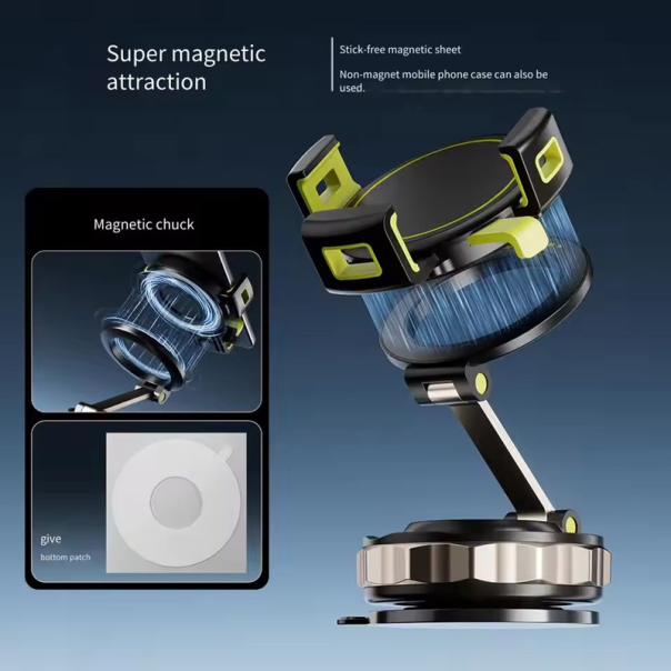 Auto držač 2u1 vacuum sa magnetom crni - 622463