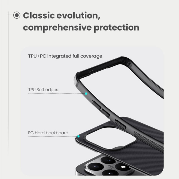 Maska za Xiaomi 15T Nillkin Super Frosted Shield Pro crna - EP2745283