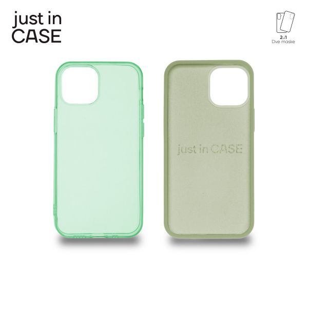 JUST IN CASE Maska 2u1 Extra case MIX za iPhone 13 MINI, zelena - MIX107GN