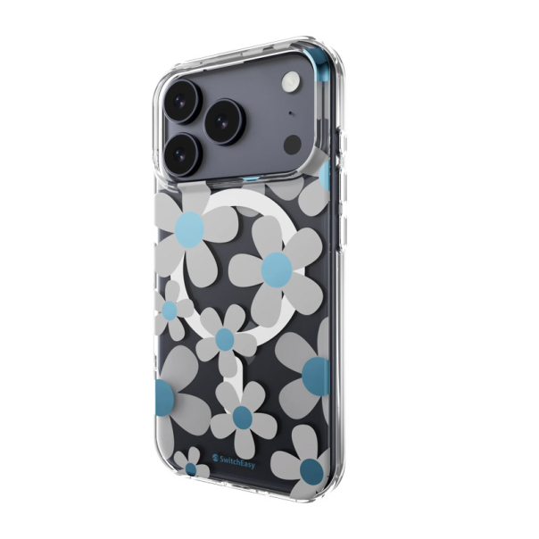 Maska za iPhone 17 Pro plavo Mag Case SwitchEasy Fleur siva - 622514