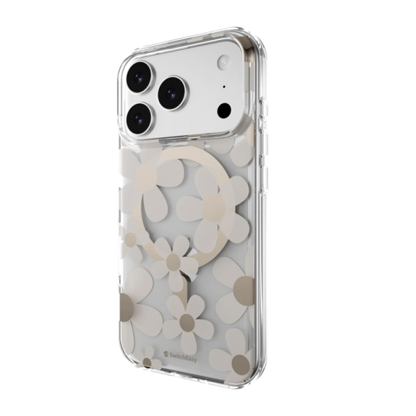 Maska za iPhone 17 Pro Max zlatno Mag Case SwitchEasy Fleur siva - 622517