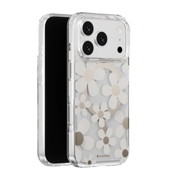 Maska za iPhone 17 Pro Max zlatno Mag Case SwitchEasy Fleur siva - 622517