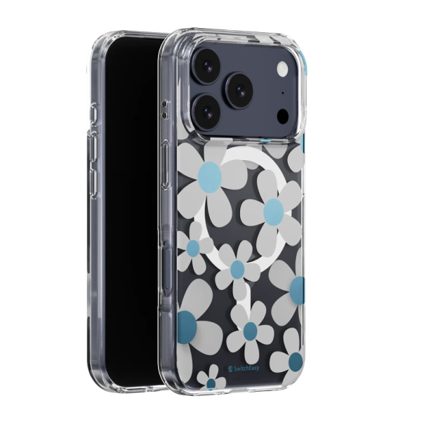 Maska za iPhone 17 Pro Max plavo Mag Case SwitchEasy Fleur siva - EP2747113