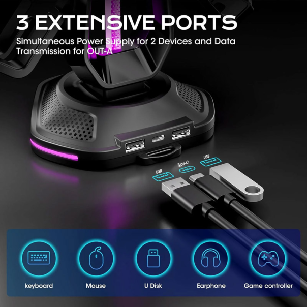 Stalak RGB Tower DZ510 za PS5/ X-Box crni - EP2842714