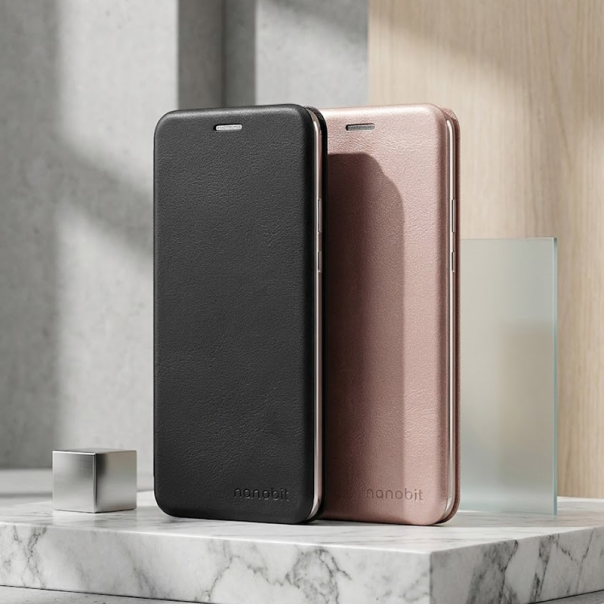 Maska za Samsung A37 5G/ A376B na preklop Nanobit Coral Book roze zlatna - 622549