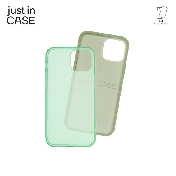JUST IN CASE Maska 2u1 Extra case MIX za iPhone 13 MINI, zelena - MIX107GN