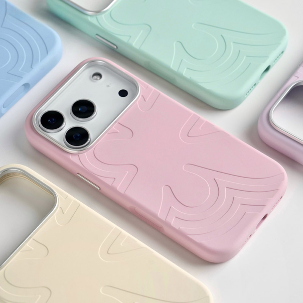 Maska za iPhone 17 Pro morandi purple Mag Case Abstract Flow - 622758