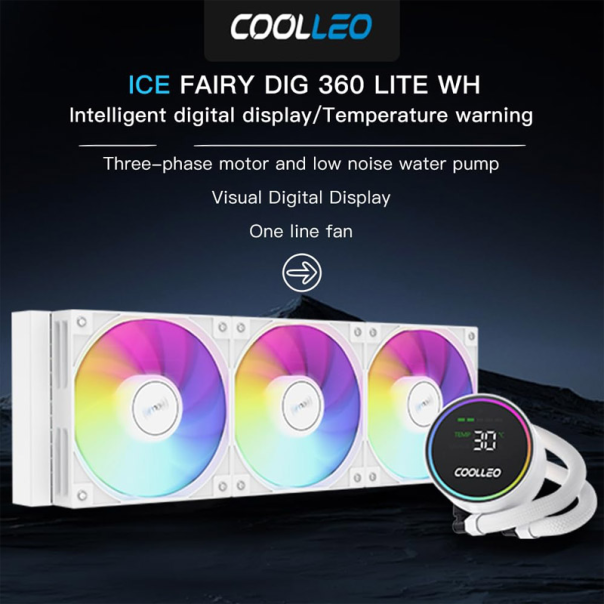 Cooler GF Ice Fairy Dig 360 Lite vodeni za kućište beli - EP2853655