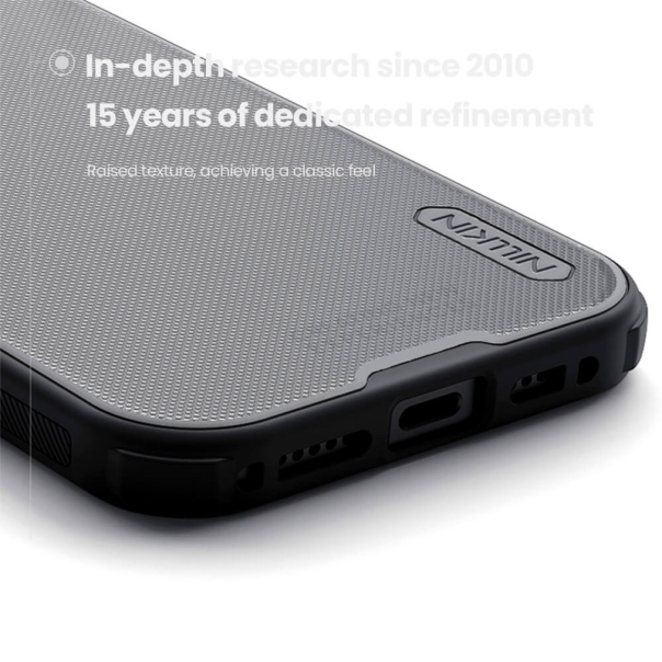 Maska za iPhone 17 (bez otvora za logo) Nillkin Super Frosted Shield Pro transparent crna - 622980