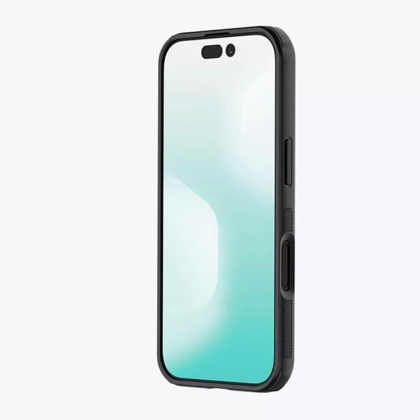 Maska za iPhone 17 Pro (bez otvora za logo) Nillkin Super Frosted Shield Pro transparent crna - 622982