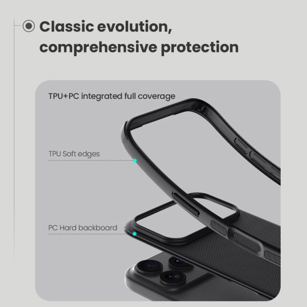 Maska za iPhone 17 Pro Max (bez otvora za logo) Nillkin Super Frosted Shield Pro plava - 622984