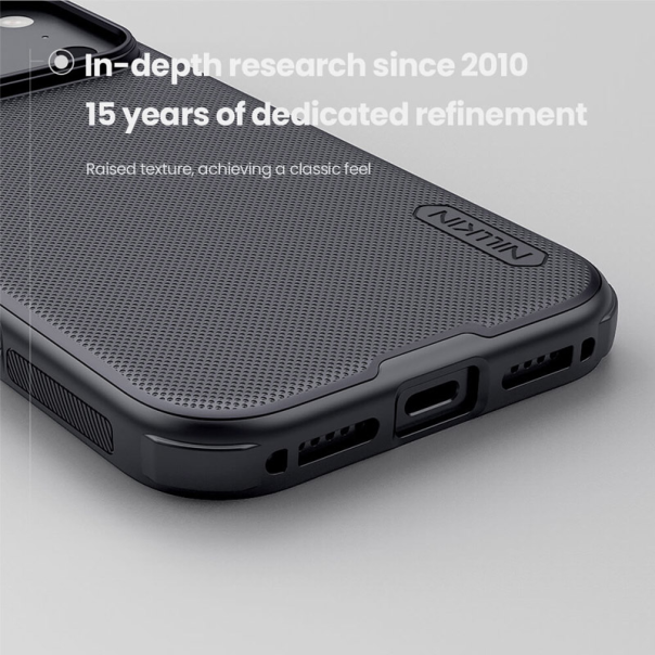 Maska za iPhone 17 Pro (bez otvora za logo) Nillkin Super Frosted Shield Pro plava - 622986