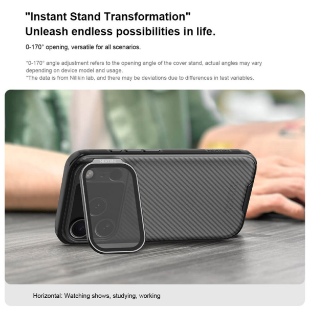 Maska za iPhone 17 Pro Max Nillkin CamShield Prop crna (transparent kamera) - 622990