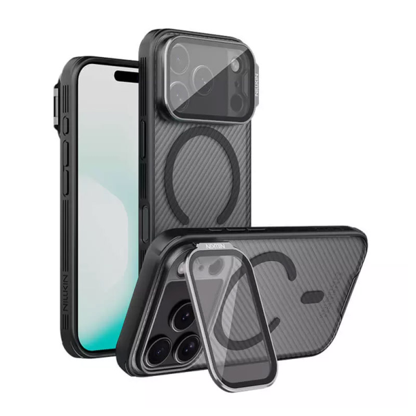 Maska za iPhone 17 Pro Max Nillkin CamShield Prop Magnetic crna (transparent kamera) - 622992