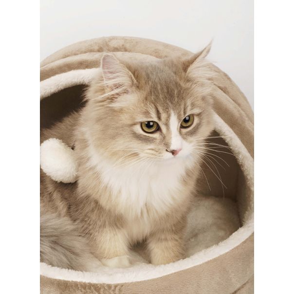 PAWISE Krevet za mačke - Iglo 38x36x32cm, braon - 28581