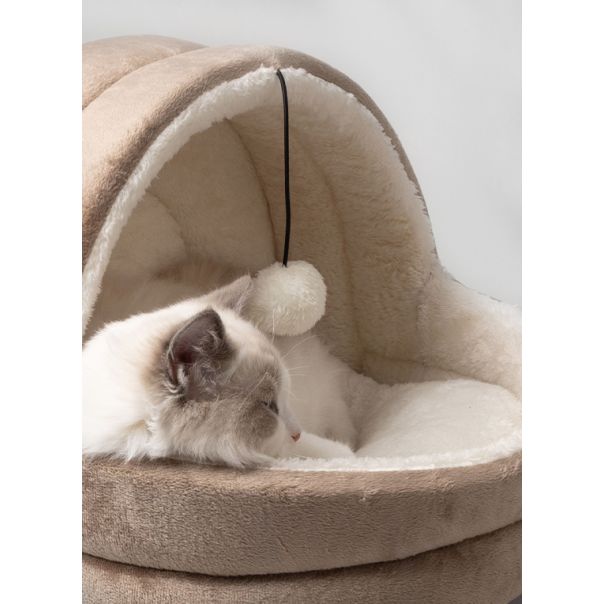 PAWISE Krevet za mačke - Iglo 38x36x32cm, braon - 28581