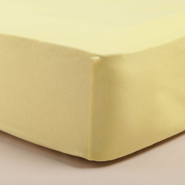 STEFAN Čaršav sa lastišem žersej 160x200cm, žuta - 935-žuta