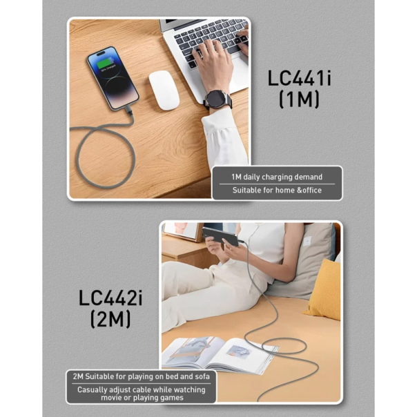 Kabel LDNIO LC441I 30w, Type-C na iPhone Lightning sivi 1m - EP2847066