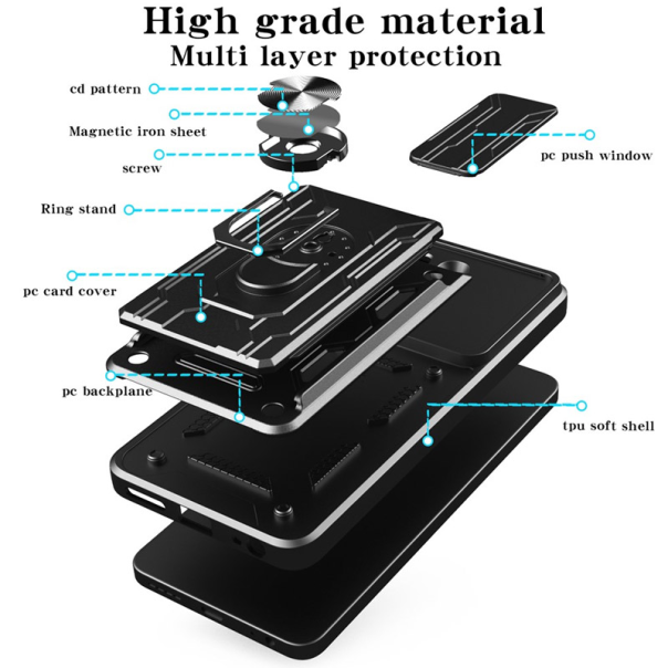Maska za Samsung A37 5G/ A376B Titan Ring Wallet crna - EP2842641