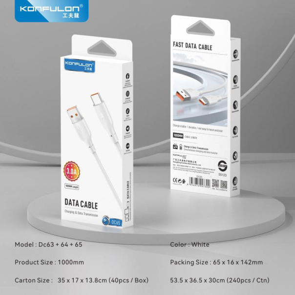 Kabel KONFULON Joko DC65 za USB na Type-C 1m - EP2850311