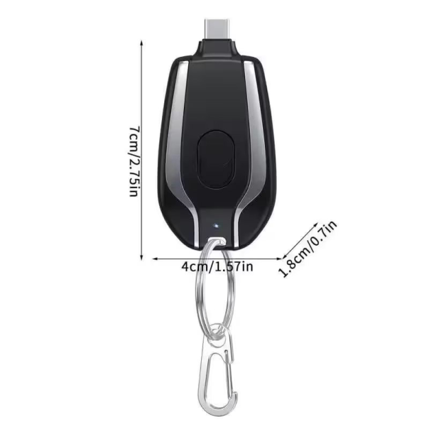 Power Bank privezak 1500 mAh iPhone Lightning crni - EP3110494
