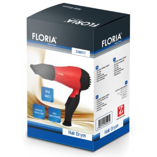FLORIA Fen za kosu  ZLN8977, crvena - 6459