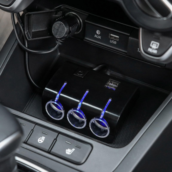 Adapter utičnica za auto 3u1 crni - EP3244613