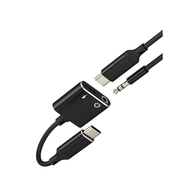 Adapter Type-C na Type-C i 3,5mm (Audio) crni - EP3264201