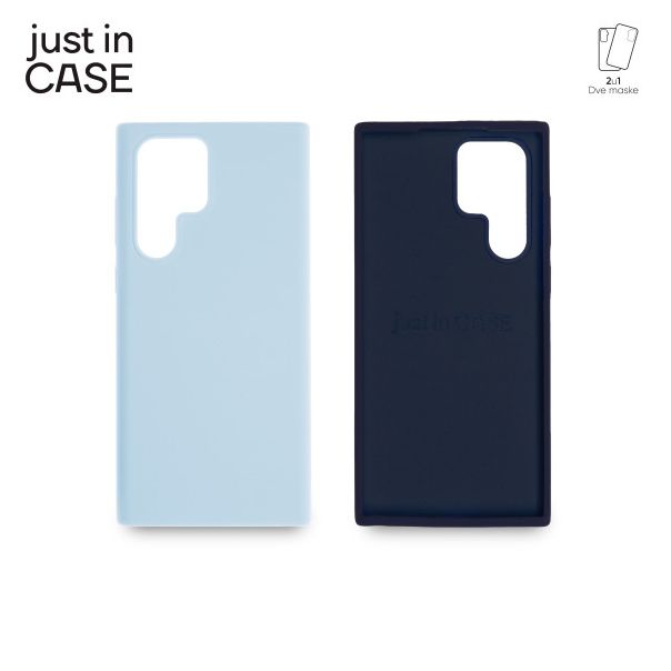 JUST IN CASE Futrola silikonska 2in1 za Samsung S22 ULTRA, teget/plava - MIXPL207BL