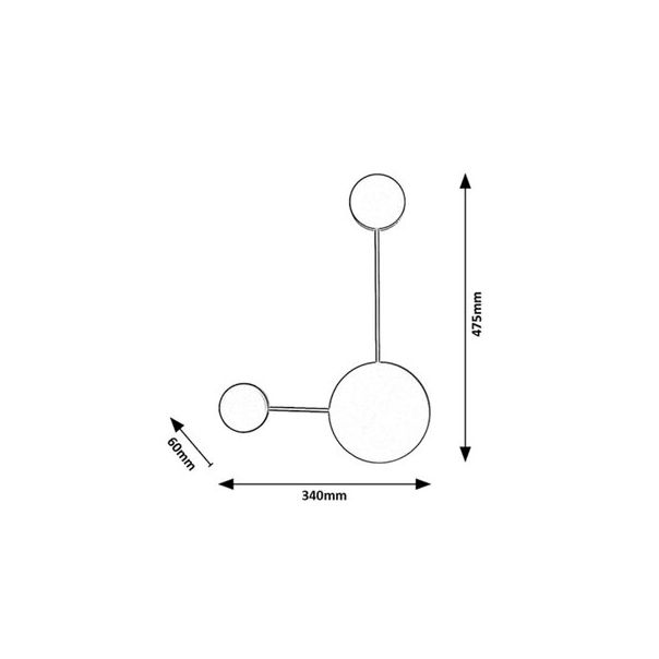 Rabalux Zidna lampa Amadeo LED 7W crna (6258) - 6258