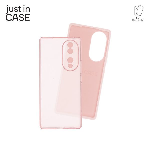 JUST IN CASE Maska 2u1 Extra case MIX za Honor 70, roze - MIX426PK