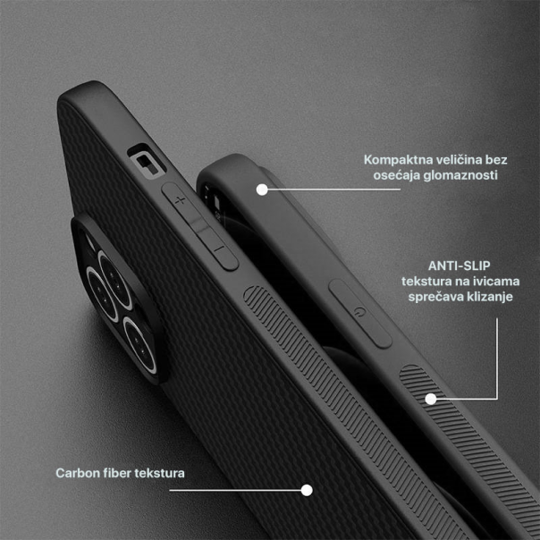 Maska za Samsung A27 5G/ A277B Carbon fiber crna - EP3097164