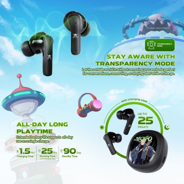 Fantech Slusalice Wireless FT20 OP Groove ANC ONE PIECE - ZORO - EP3169502