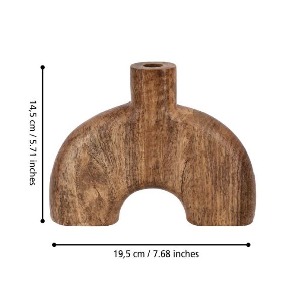 EGLO Dekorativna drvena vaza 19.5x5x14.5cm Melobody - 421279