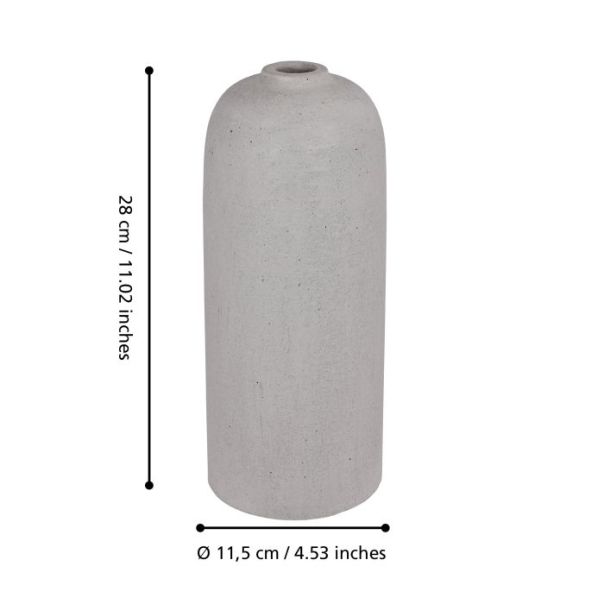 EGLO Keramička vaza 28x11.5cm Tanambo, siva - 421281
