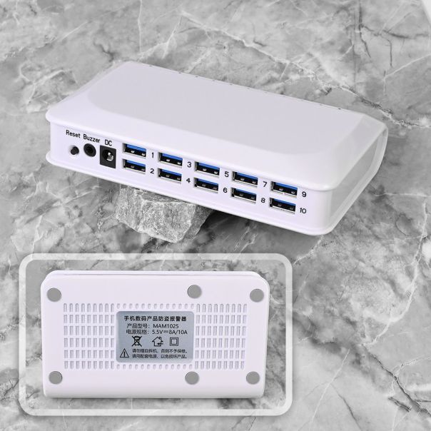 Alarmi za laptop JWD 10 porta beli - 221888