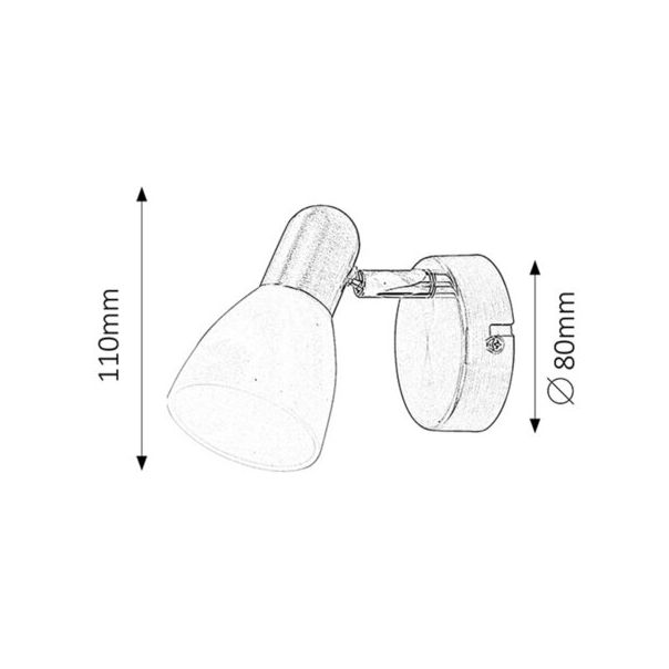 Rabalux Spot rasveta Soma E14 1x MAX 40W brušeni hrom (6301) - 6301-1