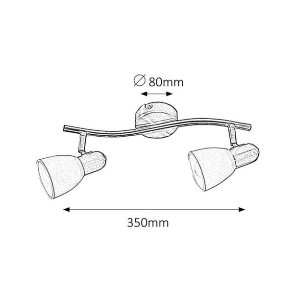 Rabalux Spot rasveta Soma E14 2x MAX 40W bronzana (6307) - 6307