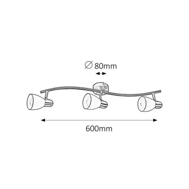 Rabalux Spot rasveta Soma E14 3x MAX 40W bronzana (6308) - 6308