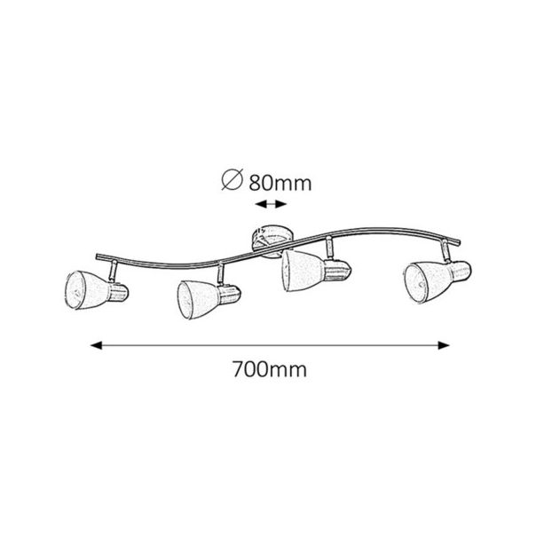Rabalux Spot rasveta Soma E14 4x MAX 40W bronzana (6309) - 6309