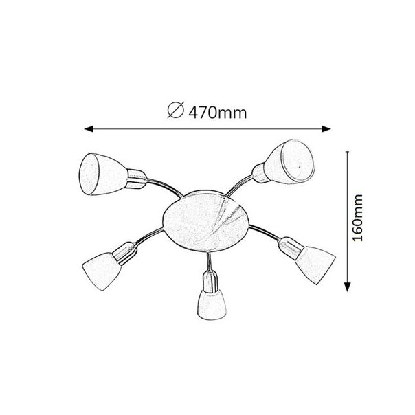 RABALUX Plafonjera Soma bronza E14 40W - 6310