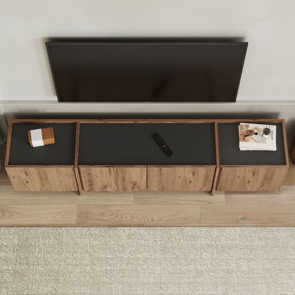 NORDURE TV komoda Lowen, braon/antracit - EP3057947