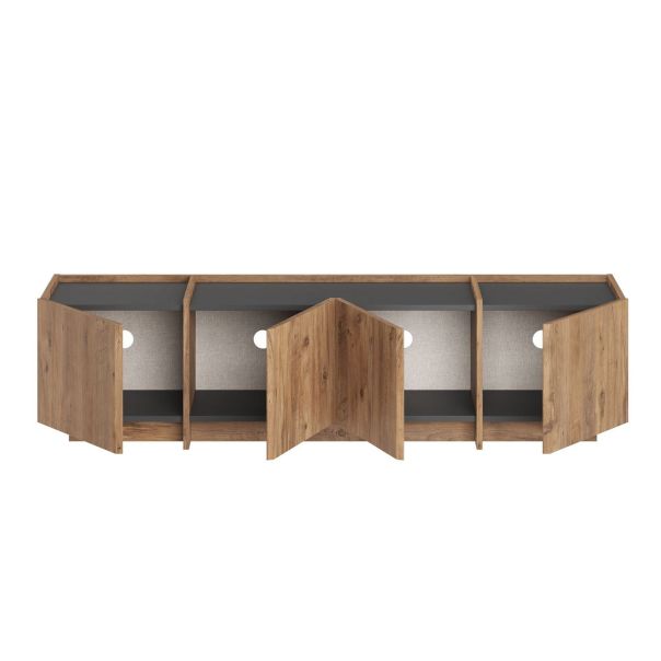 NORDURE TV komoda Lowen, braon/antracit - EP3057947