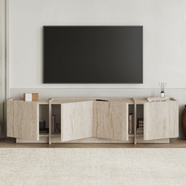 NORDURE TV komoda Lowen, krem - EP3057950