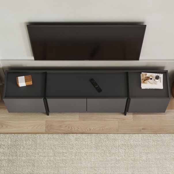 NORDURE TV komoda Lowen, antracit/crna - EP3057953