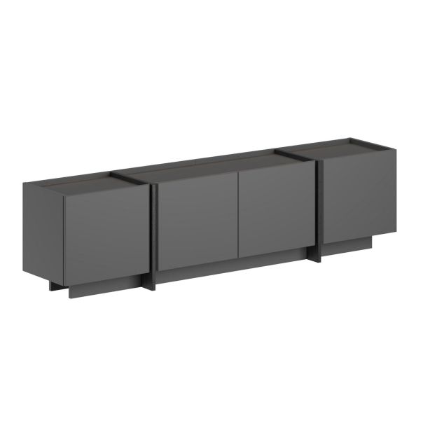 NORDURE TV komoda Lowen, antracit/crna - EP3057953