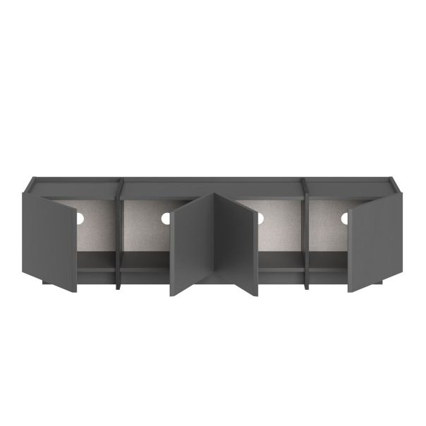 NORDURE TV komoda Lowen, antracit/crna - EP3057953