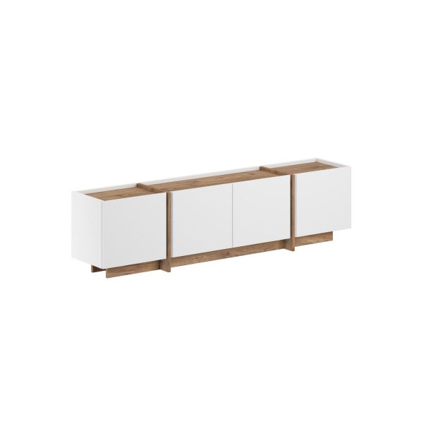 NORDURE TV komoda Lowen, bela/braon - EP3057956