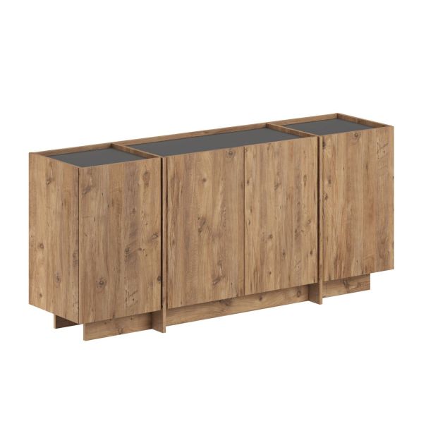 NORDURE Komoda Dorma, braon/antracit - EP3057962